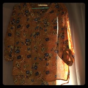Beautiful fall floral blouse